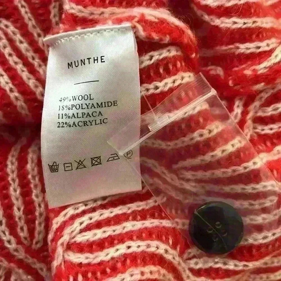 NWT Munthe Lund Will & Alpaca-Blend Cardigan Women’s Size - 38 - Picture 5 of 6